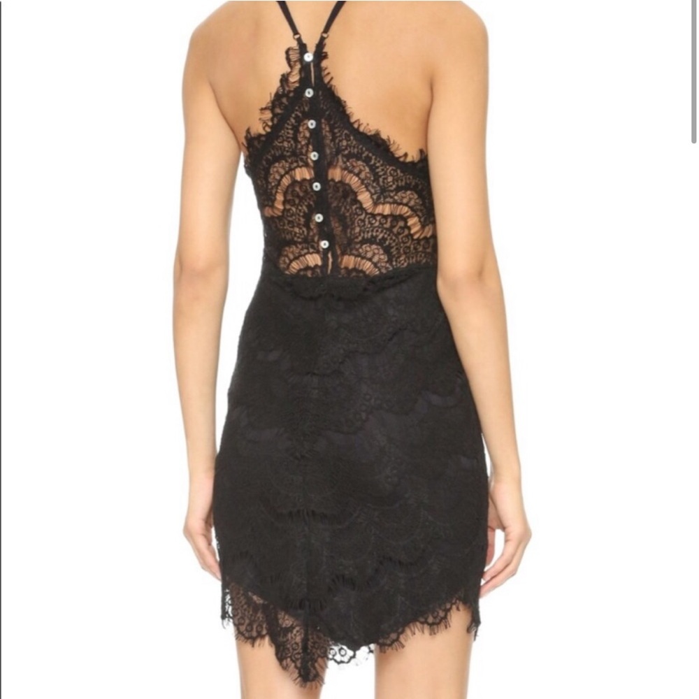 Free People Black Lace Mini Dress